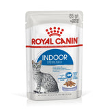 Royal Canin Indoor Sterilised In Jelly Adult Wet Cat Food Pouches - 12 x 85g