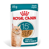 Royal Canin Ageing 15+ Senior Wet Cat Food Chunks In Gravy - 12 x 85g