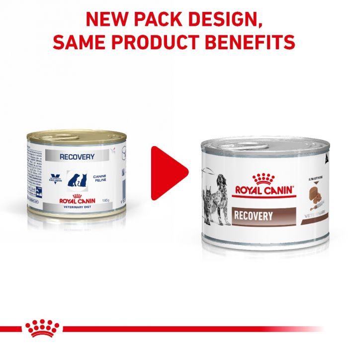 Royal Canin Recovery Ultra-Soft Mousse Adult Wet Cat and Dog Food Tins - 12 x 195g