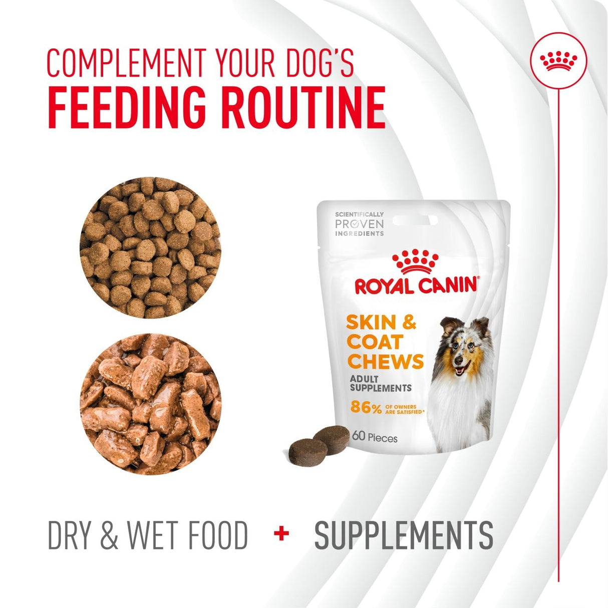 Royal Canin Dog Supplement for Skin & Coat Soft Chews - 240g