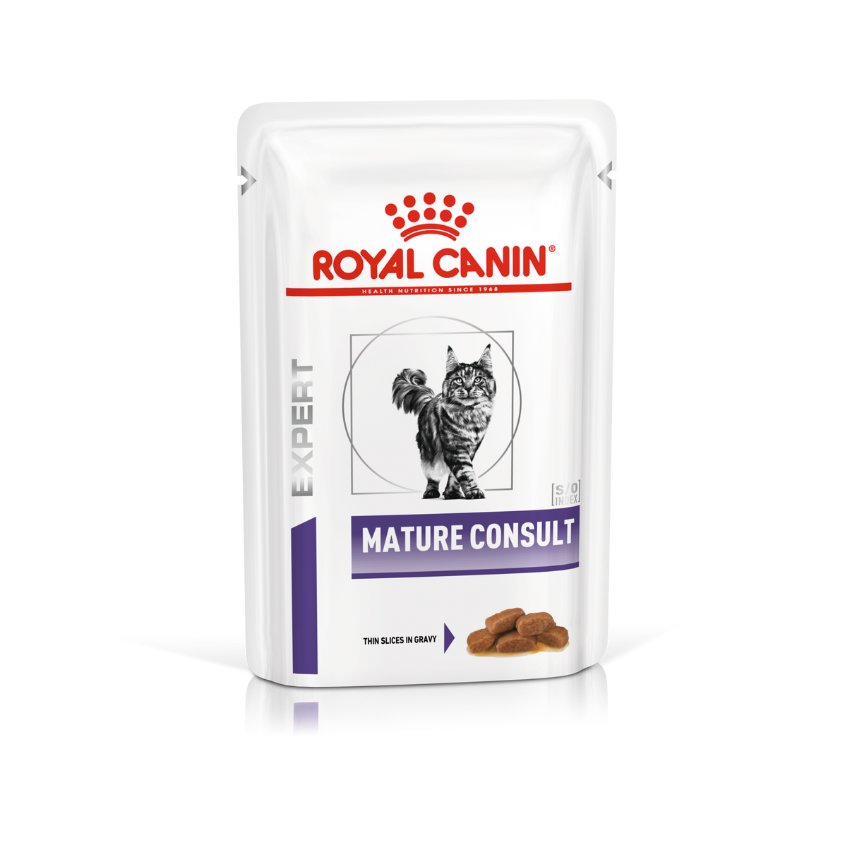 Royal Canin Veterinary Diet Feline Mature Consult Wet Cat Pouches - 48 x 85g
