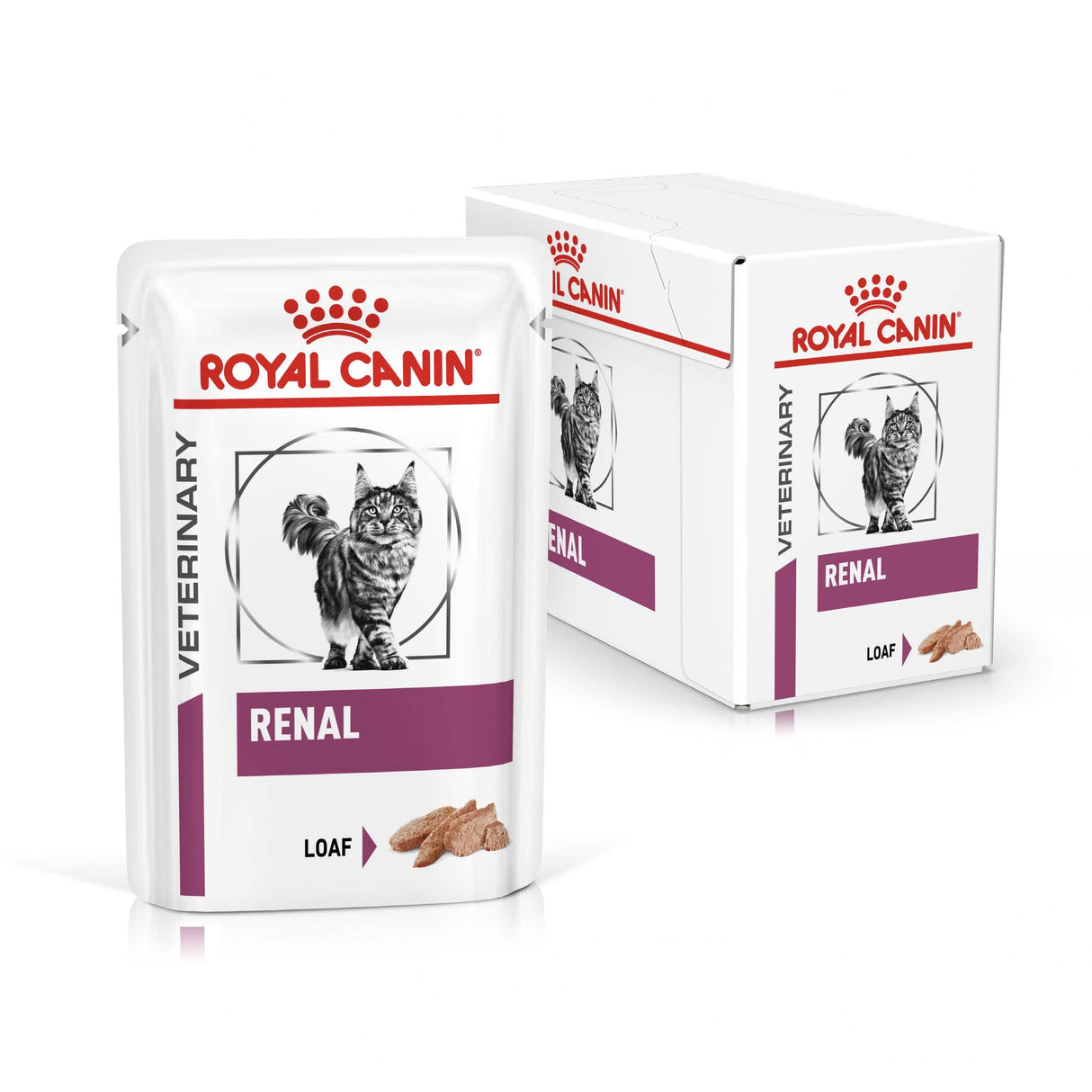 Royal Canin Veterinary Diet Feline Renal Wet Cat Food Pouches Loaf - 12 x 85g