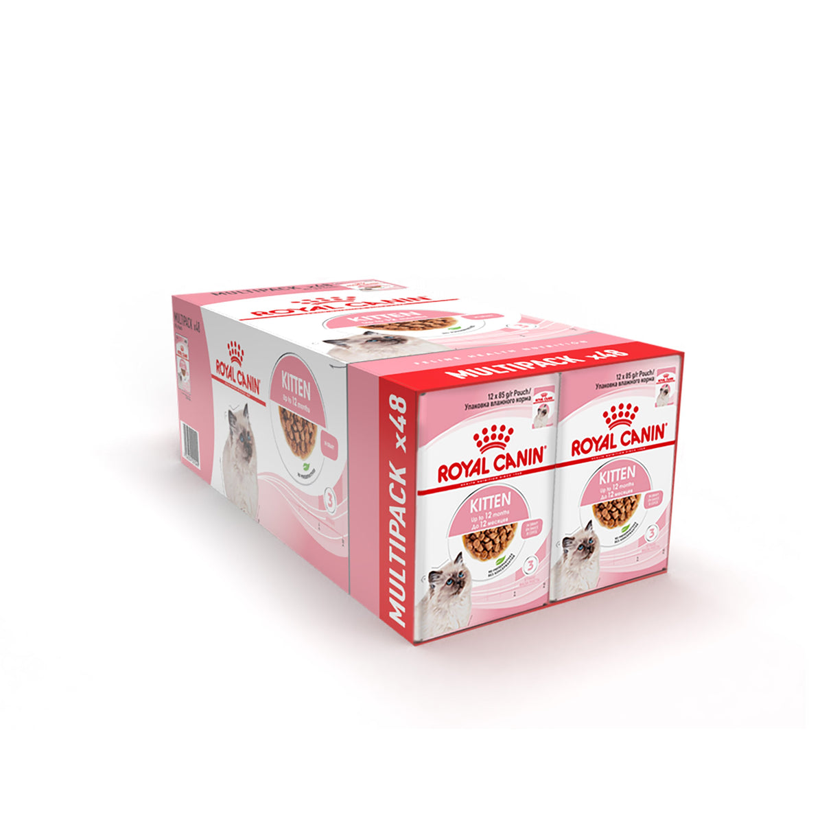 Royal Canin Kitten Pouch In Gravy Multi-Pack Wet Cat Food Pouches - 48 x 85g