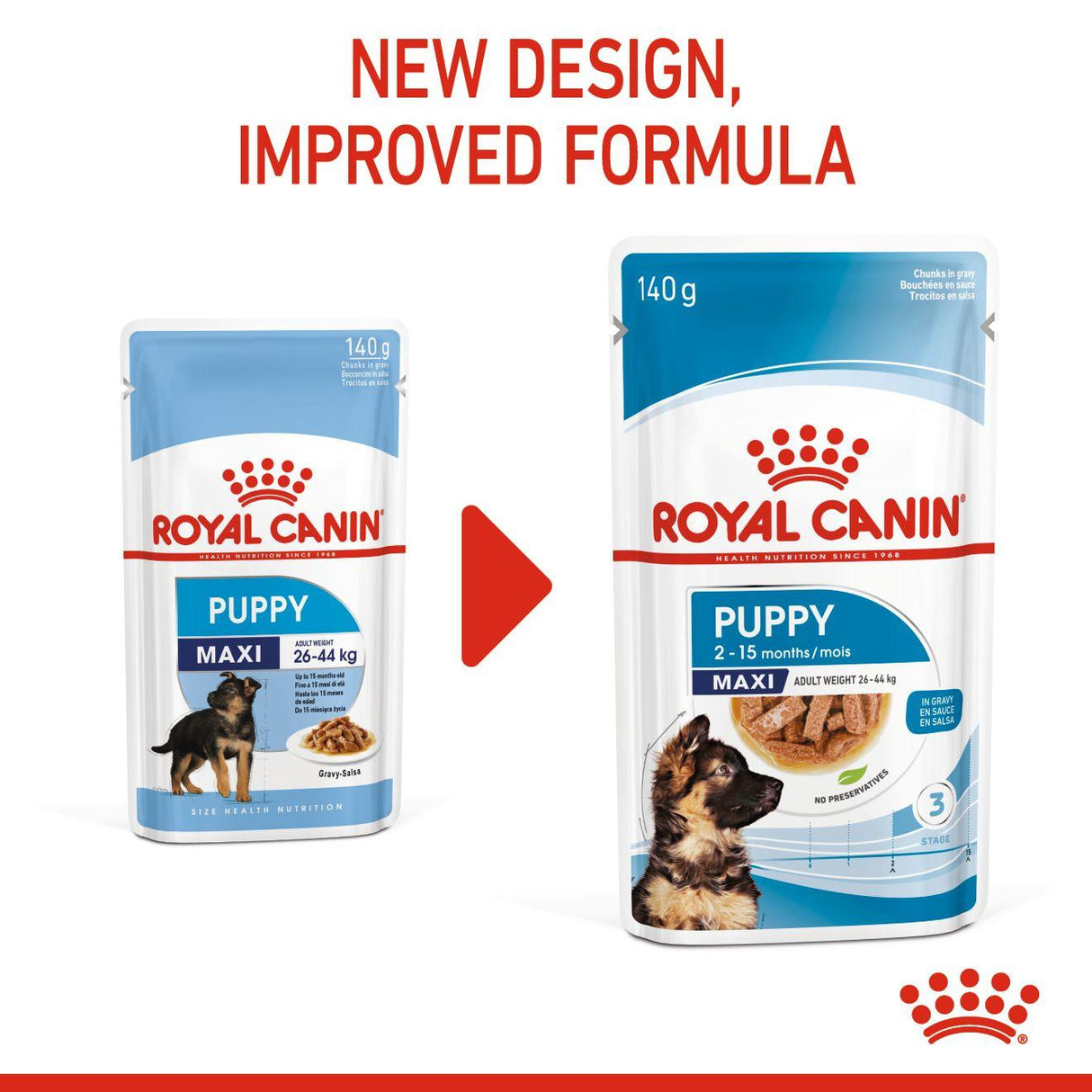 Royal Canin Maxi Puppy Wet Dog Food in Gravy - 10 x 140g