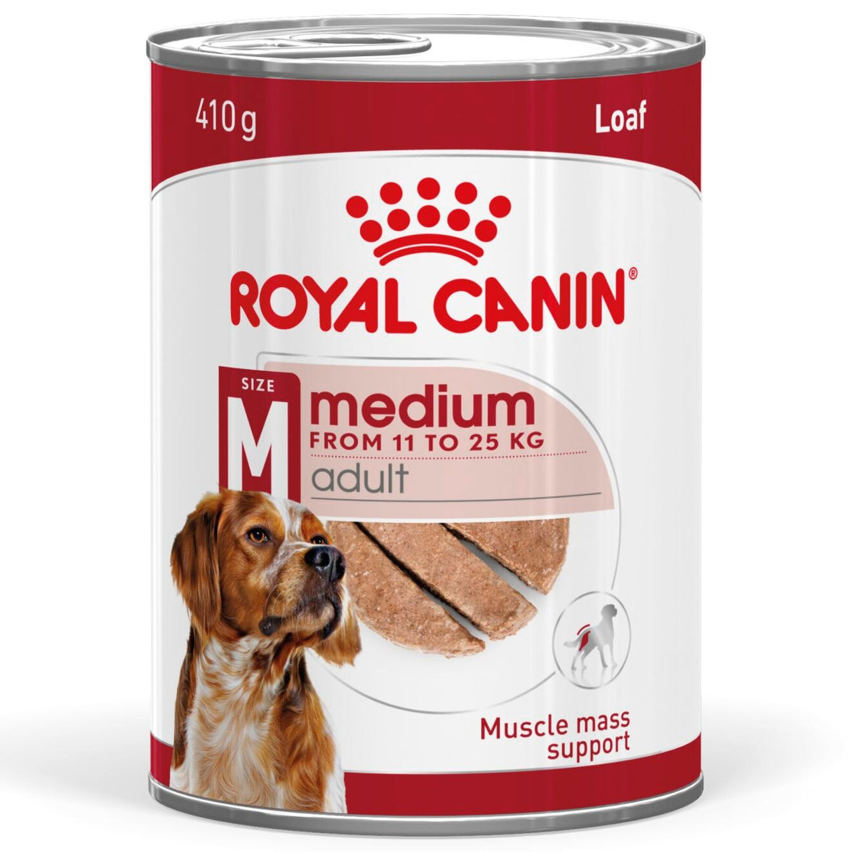 Royal Canin Medium Adult Wet Dog Food Chunks In Loaf - 12 x 410g