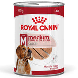 Royal Canin Medium Adult Wet Dog Food Chunks In Loaf - 12 x 410g