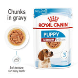 Royal Canin Medium Puppy Wet Dog Food in Gravy - 10x 140g