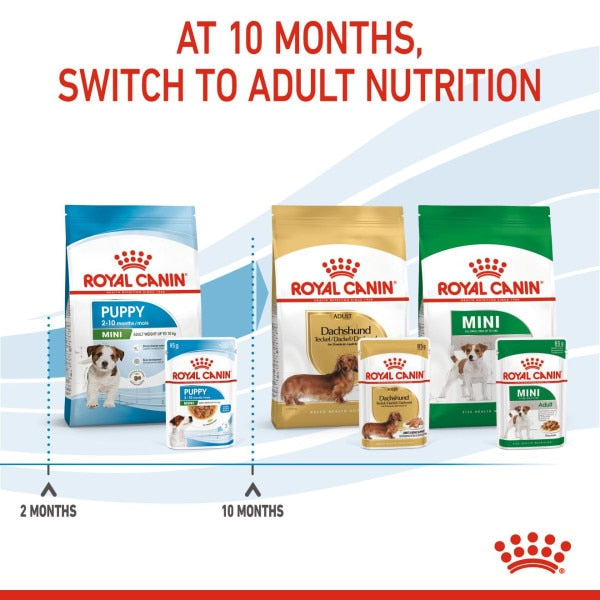 Royal Canin Mini Puppy Wet Dog Food Pouches - 48 x 85g