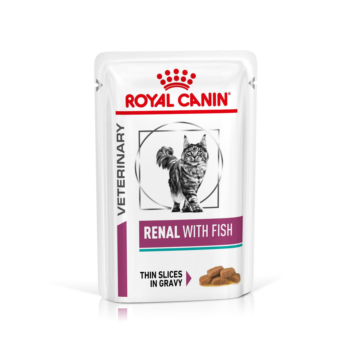 Royal Canin Renal With Fish Adult Wet Cat Food Thin Slices In Gravy - 12 x 85G