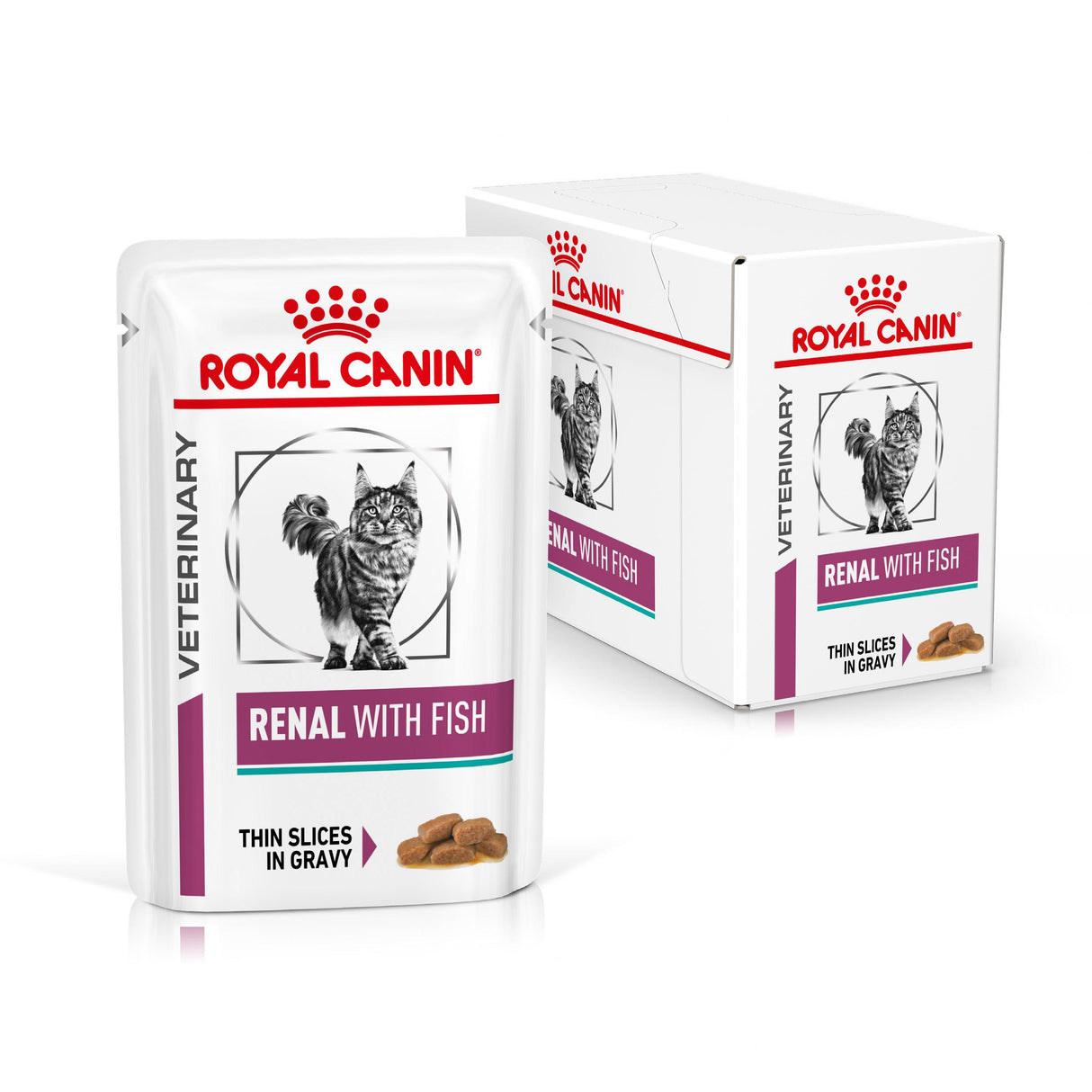 Royal Canin Renal With Fish Adult Wet Cat Food Thin Slices In Gravy - 12 x 85G