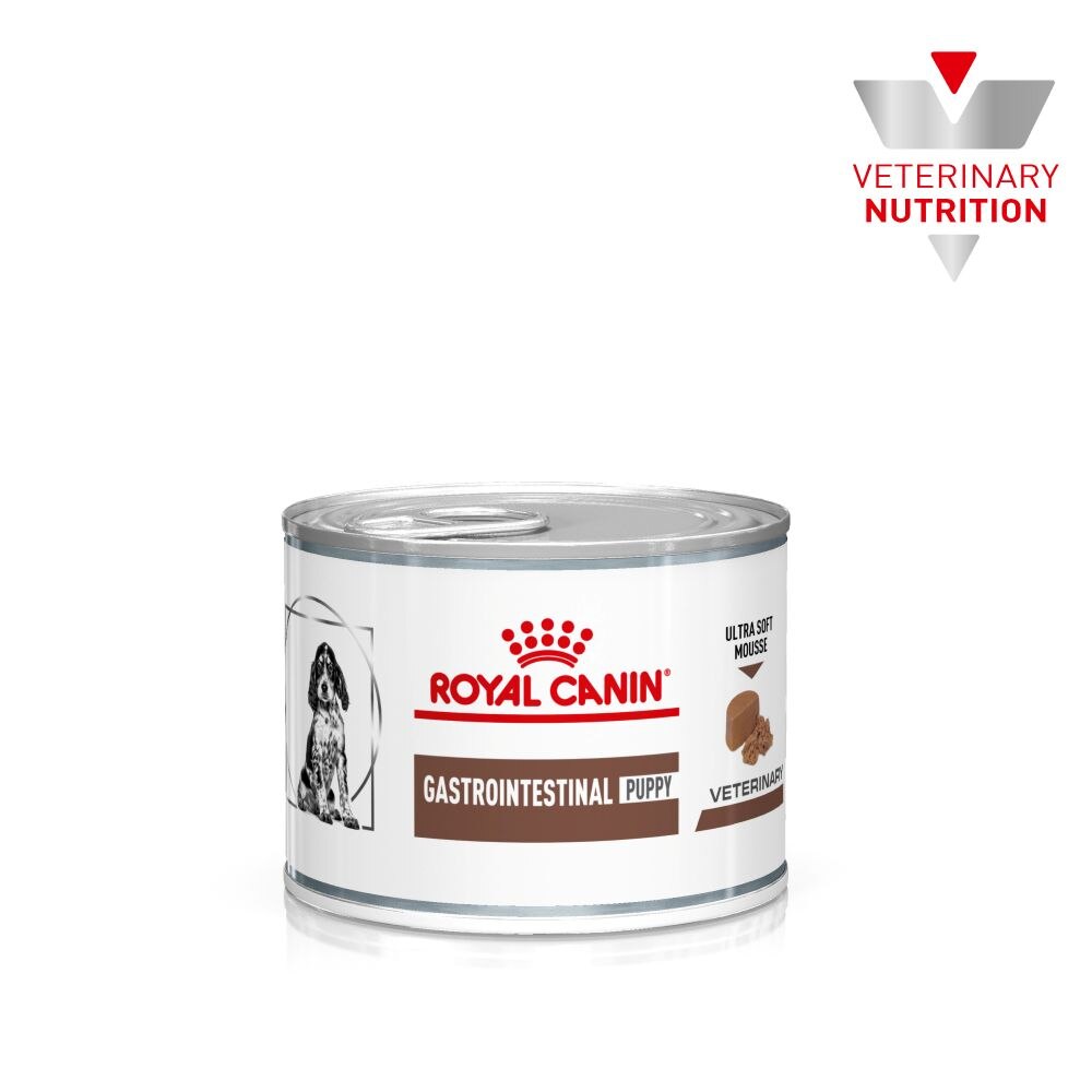 Royal Canin Gastrointestinal Puppy Ultra-Soft Mousse Wet Dog Food Tins -12 x 195g