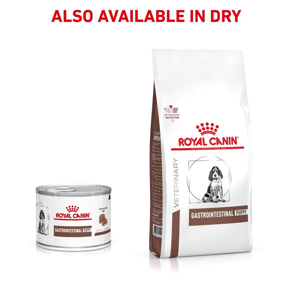 Royal Canin Gastrointestinal Puppy Ultra-Soft Mousse Wet Dog Food Tins -12 x 195g