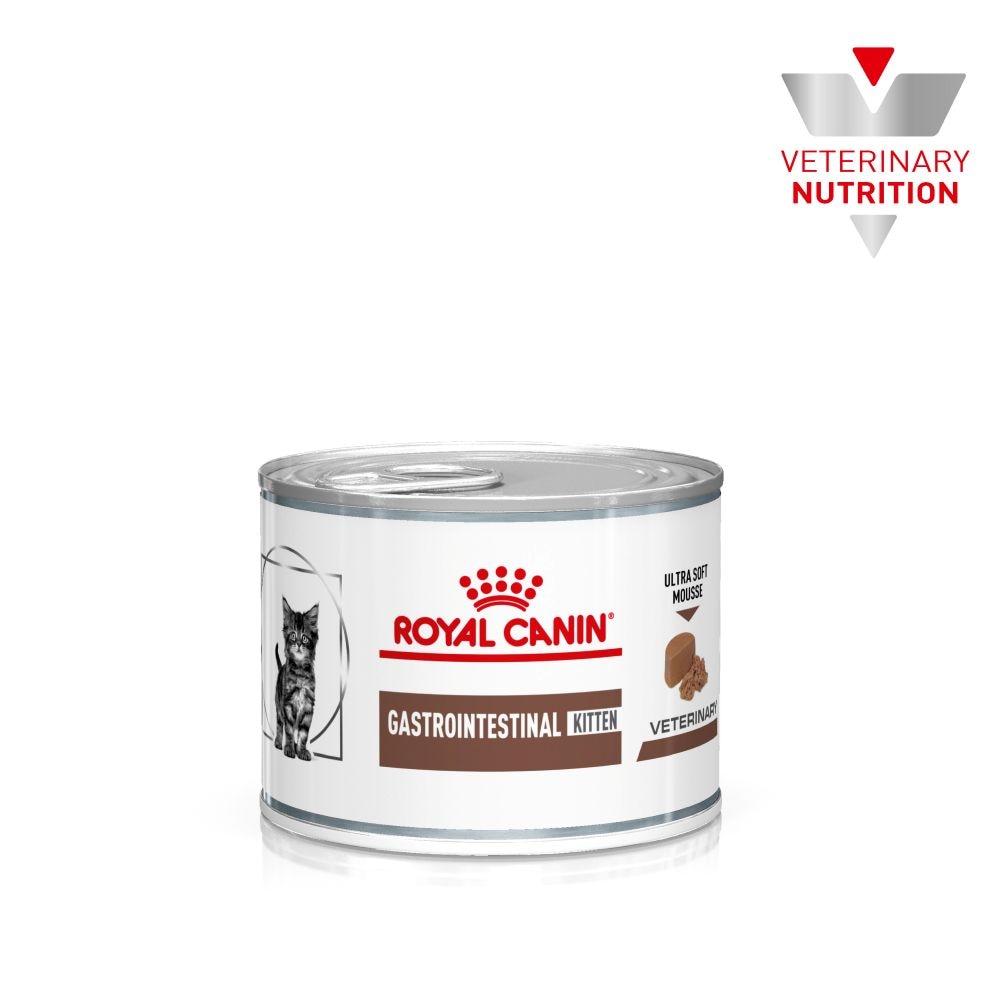 Royal Canin Gastrointestinal Kitten Ultra-soft Mousse Wet Cat Food Tins - 12 x 195g