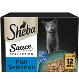 SHEBA Sauce Collection Cat Pouches Fish Selection in Gravy - 12x85g