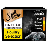 Sheba Fine Flakes Poultry in Jelly Wet Cat Food Pouches - 12 x 85g