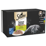 Sheba Sauce Lover Wet Cat Food Trays Mixed Collection in Gravy - 8 x 85g