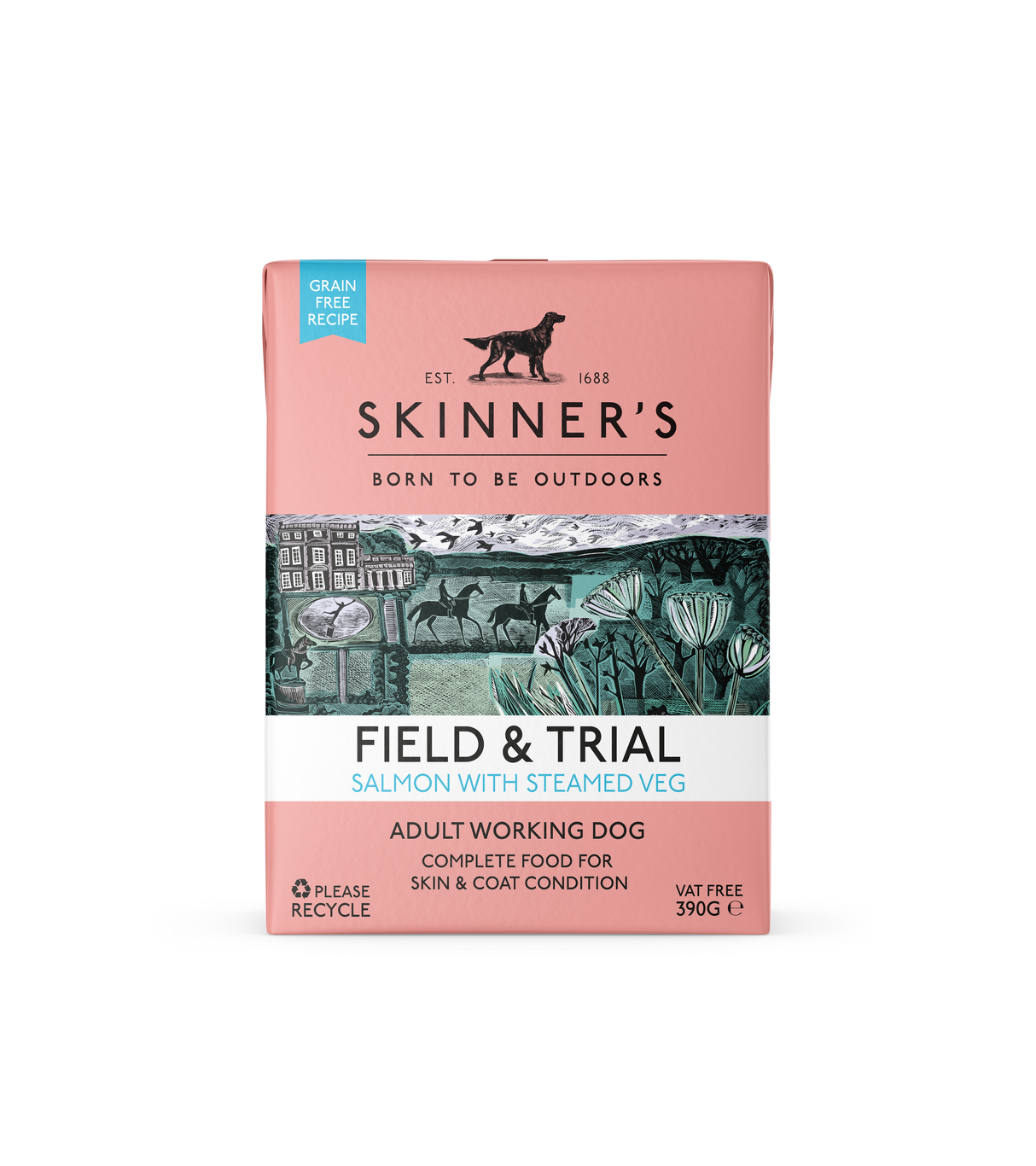 Skinners Field & Trial Salmon & Steamed Veg Adult Wet Dog Food - 18 x 390g