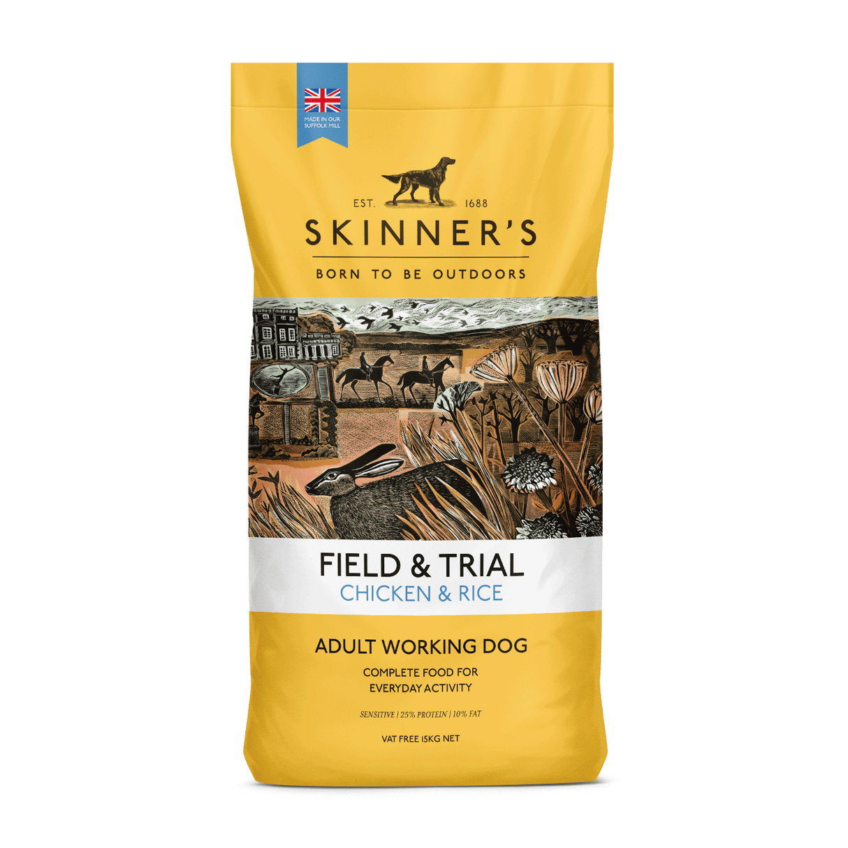 Skinner's Field & Trial Chicken & Rice Hypoallergenic Dry Dog Food - 15kg