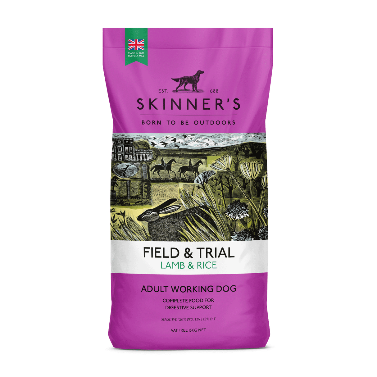 Skinner's Field & Trial Lamb & Rice Adult Dry Dog Food - 15kg