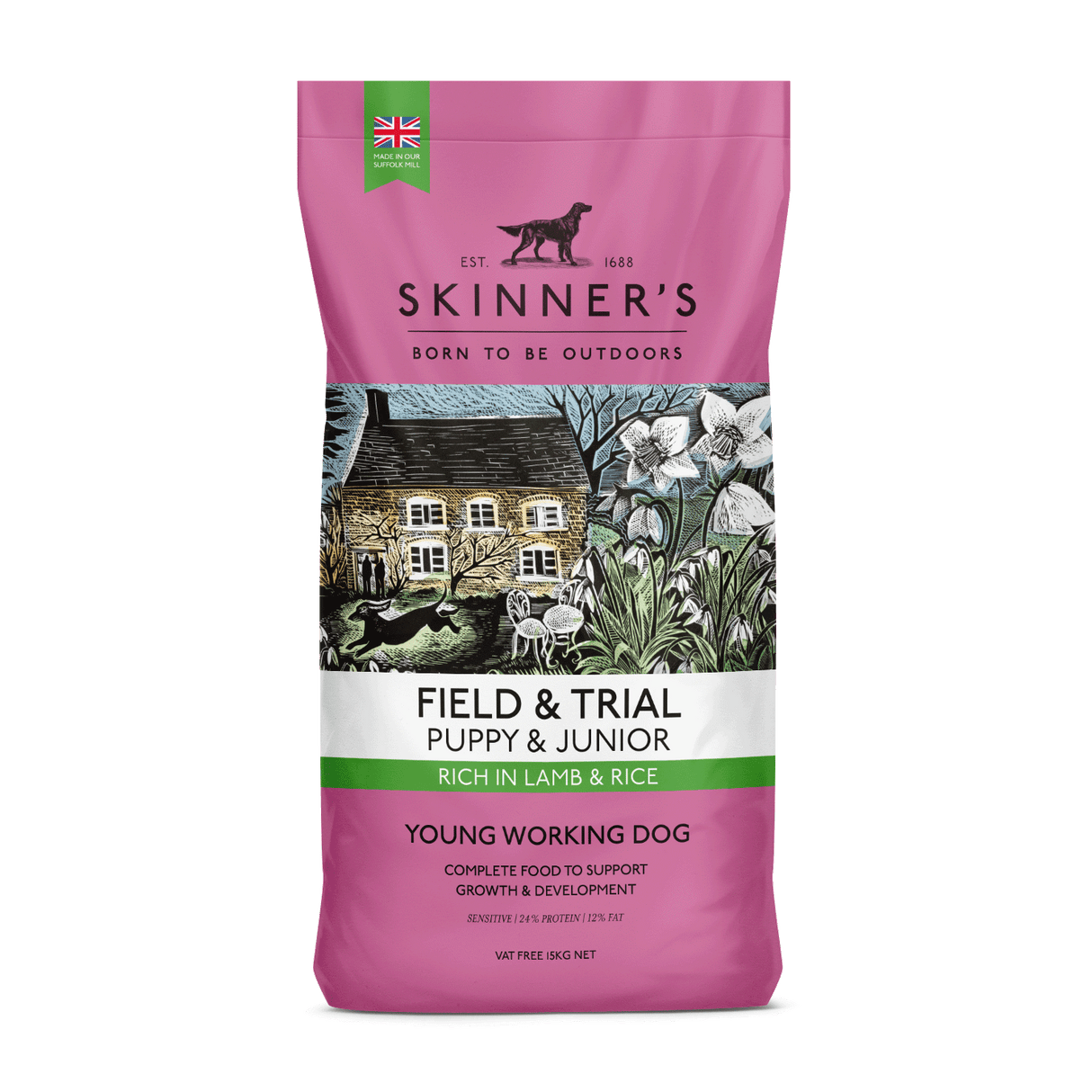 Skinners Field & Trial Lamb & Rice Puppy & Junior Dry Dog Food - 15kg