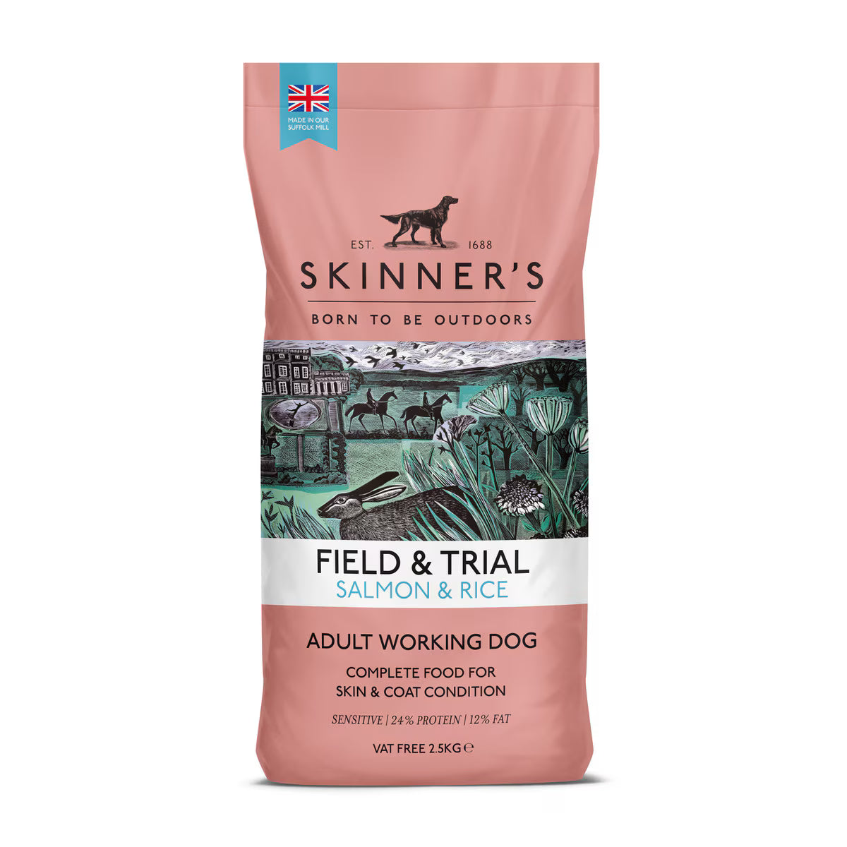 Skinners Field & Trial Salmon & Rice Hypoallergenic Dry Dog Food - 2.5kg