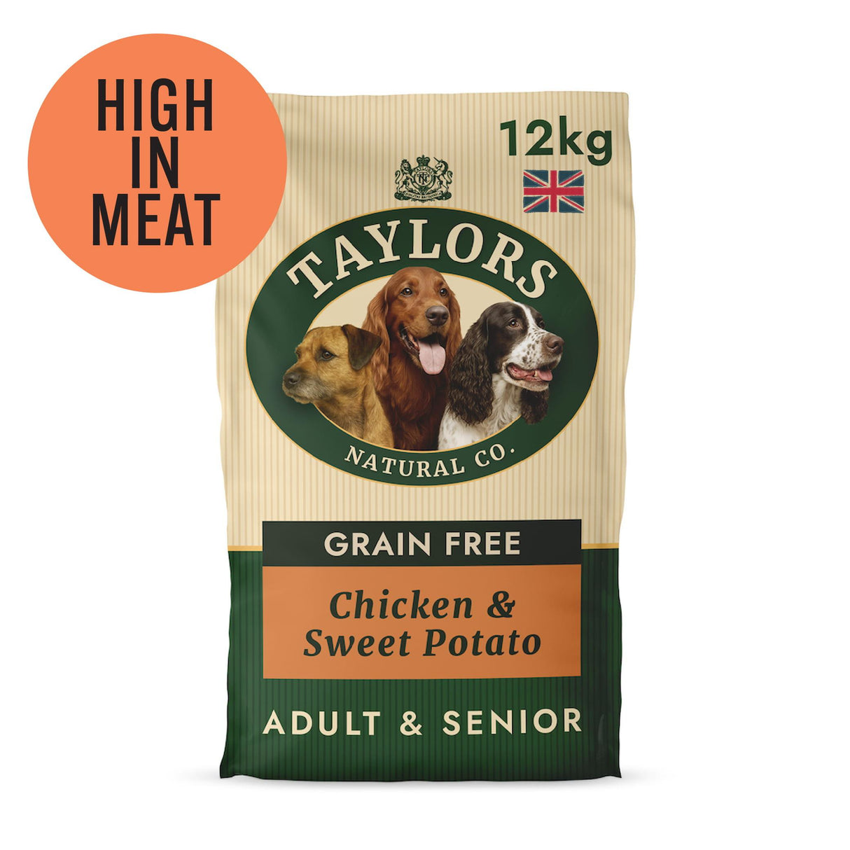 Taylors Grain Free Chicken Adult & Senior Dry Dog Food - 12kg
