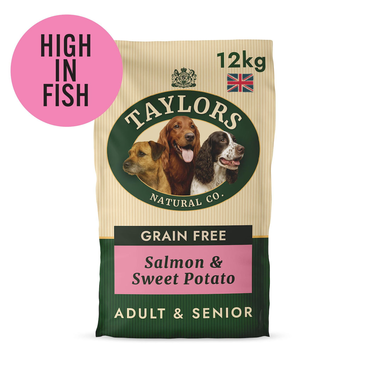 Taylors Grain Free Salmon Adult & Senior Dry Dog Food - 12kg