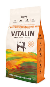 Vitalin Chicken with Veg & Thyme Puppy Dry Dog Food - 12kg