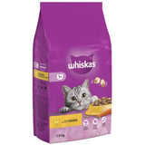 WHISKAS 1+ Adult Cat Dry Food with Chicken - 1.9kg