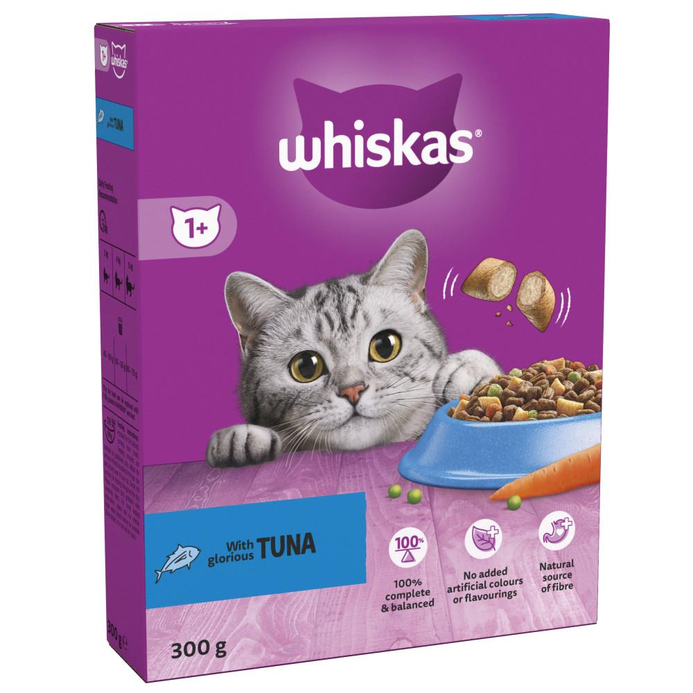 WHISKAS 1+ Adult Cat Dry Food with Tuna - 300g