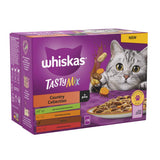 WHISKAS 1+ Country Collection Mix Adult Wet Cat Food Pouches in Gravy - 12x85g