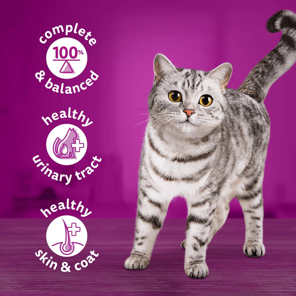 WHISKAS Farm Menu Adult Wet Cat Food in Jelly Tins - 6x400g