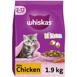 WHISKAS 2-12mths Kitten Complete Dry with Chicken - 1.9kg