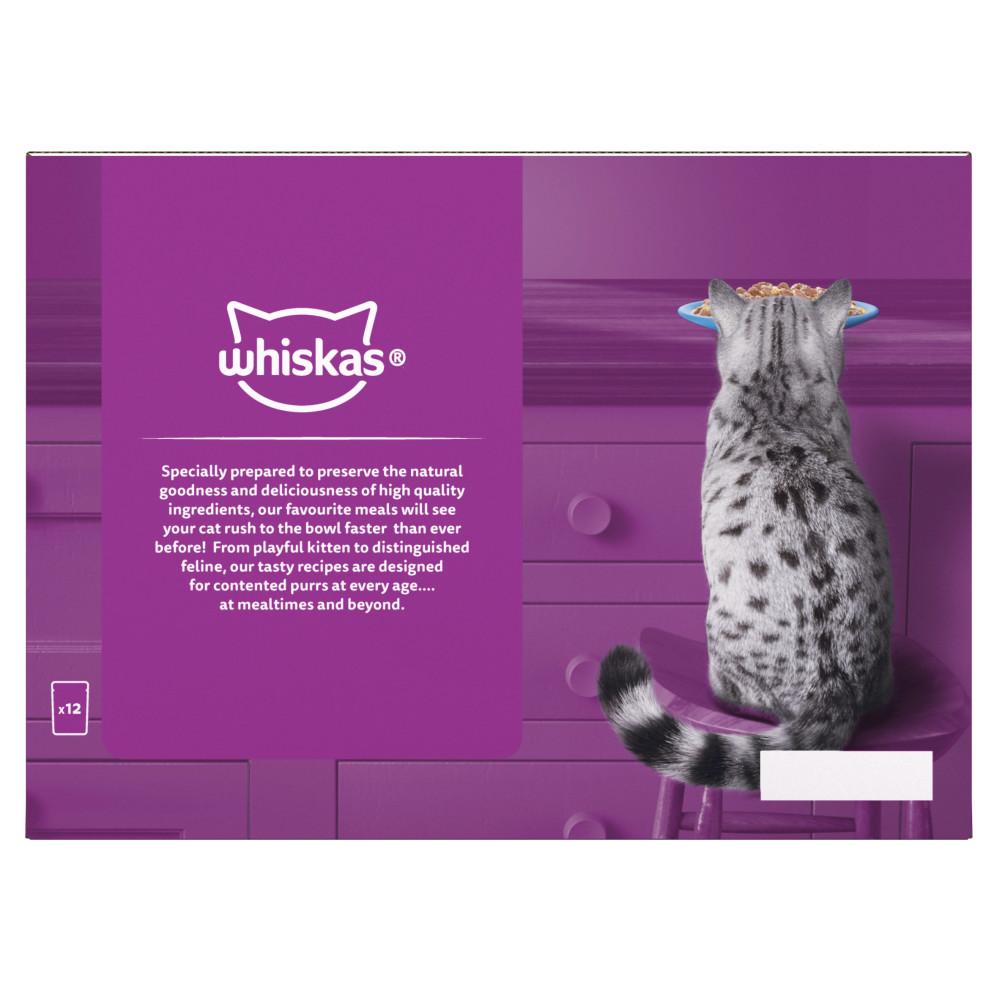 WHISKAS 7+ Fish Favourites Senior Wet Cat Food in Jelly Pouches - 12 x 85g