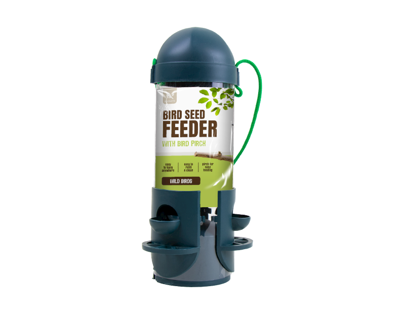 DUKE Wild Bird Seed Feeder with Birds Perch