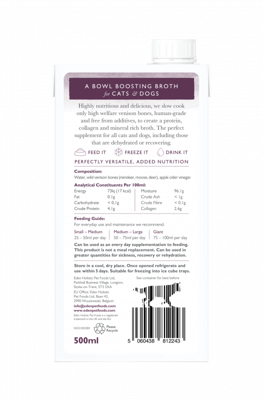 Eden Wild Venison Bone Broth - 500ml