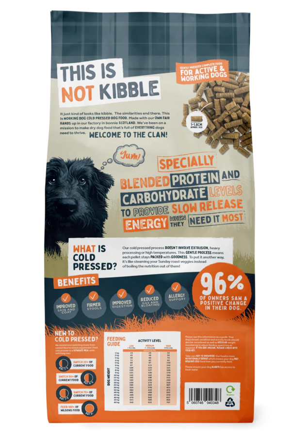 Wilsons Cold Pressed Chicken Working Dry Dog Food - 15kg