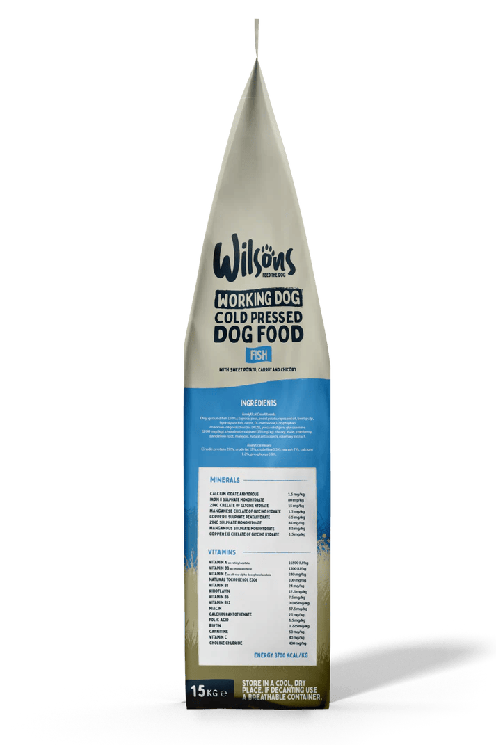 Wilsons Cold Pressed Fish Working Dry Dog Food - 15kg