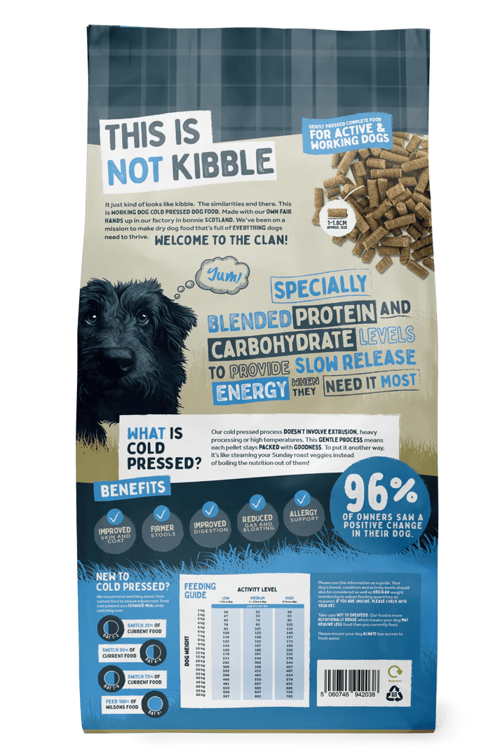 Wilsons Cold Pressed Fish Working Dry Dog Food - 15kg