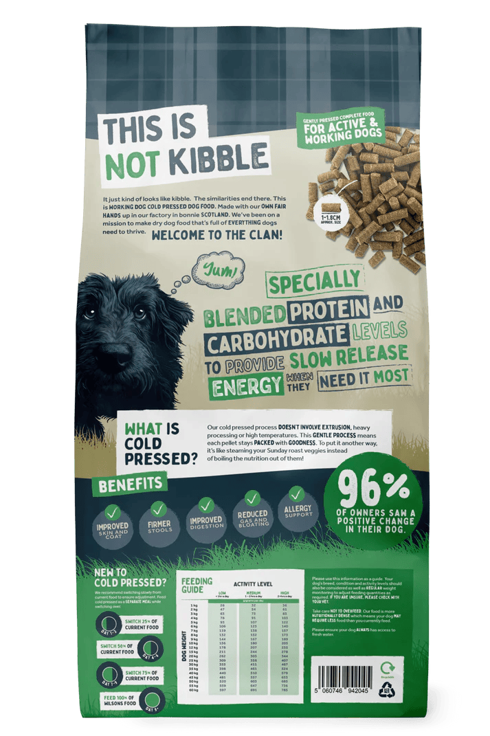 Wilsons Cold Pressed Lamb Working Dry Dog Food - 15kg