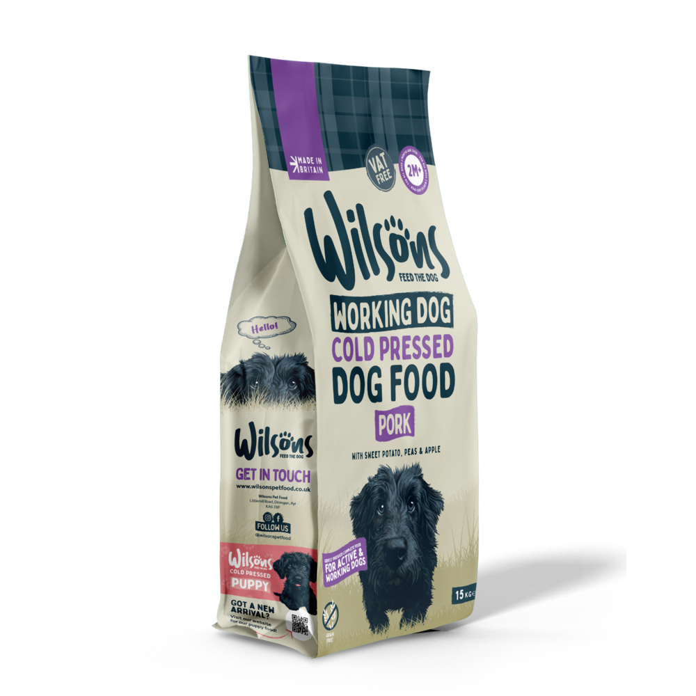Wilsons Cold Pressed Pork Working Dry Dog Food - 15kg