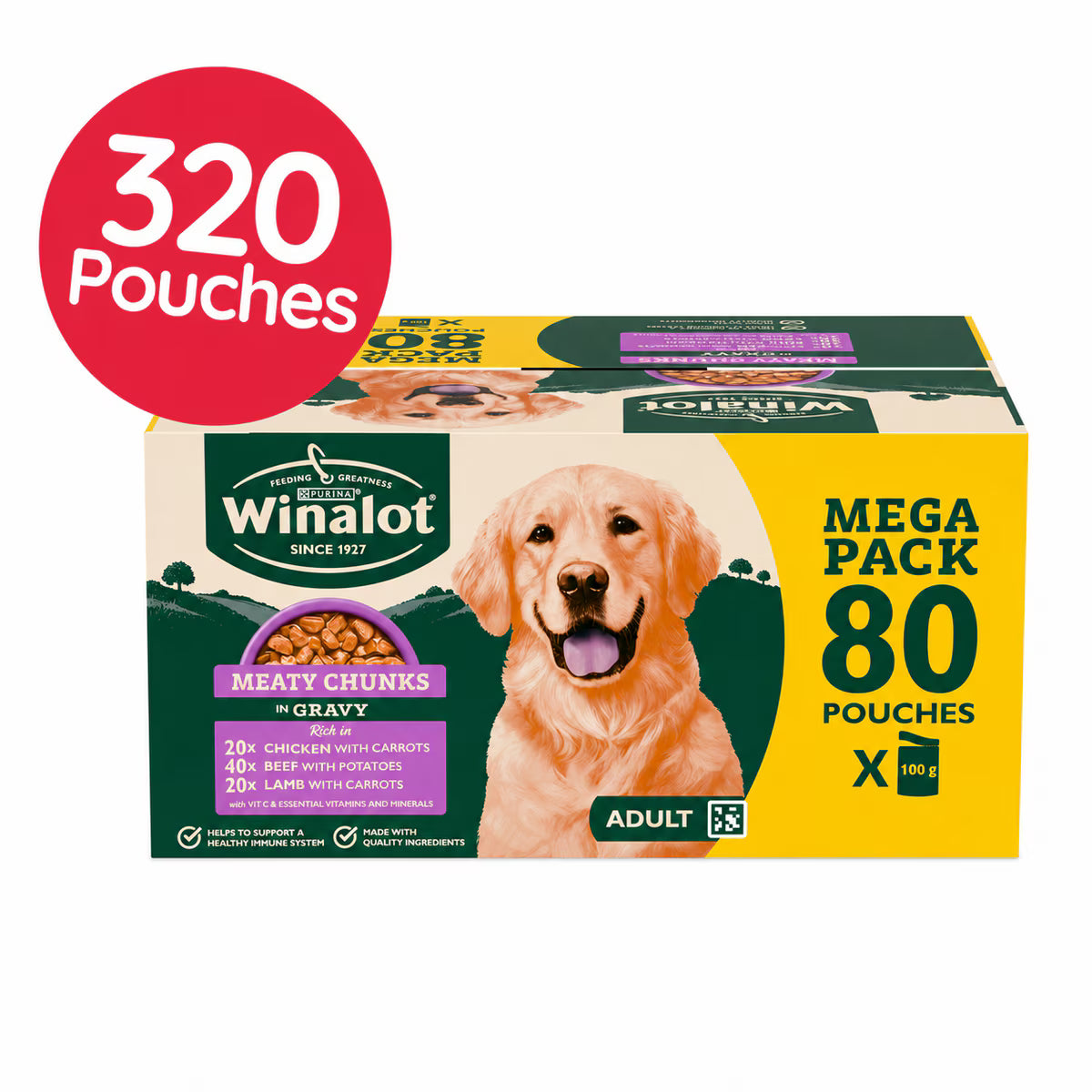 Winalot Mixed Wet Dog Food Pouches Bundle – Gravy & Jelly Variety Packs