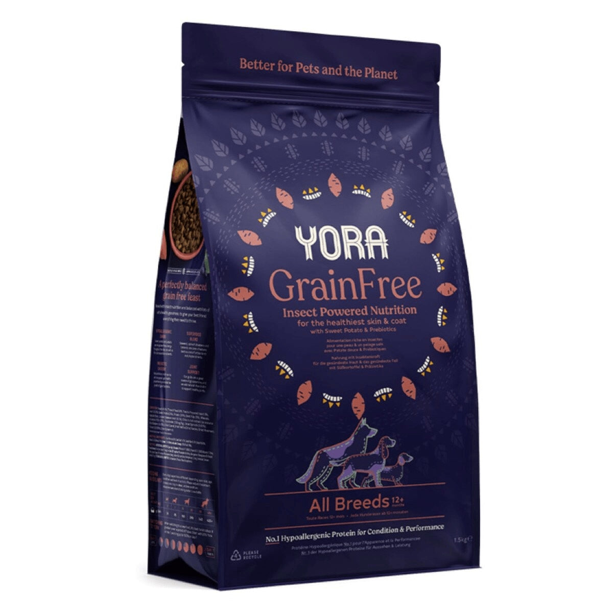 YORA Insect Protein Adult Grain Free Dog Food - 1.5kg
