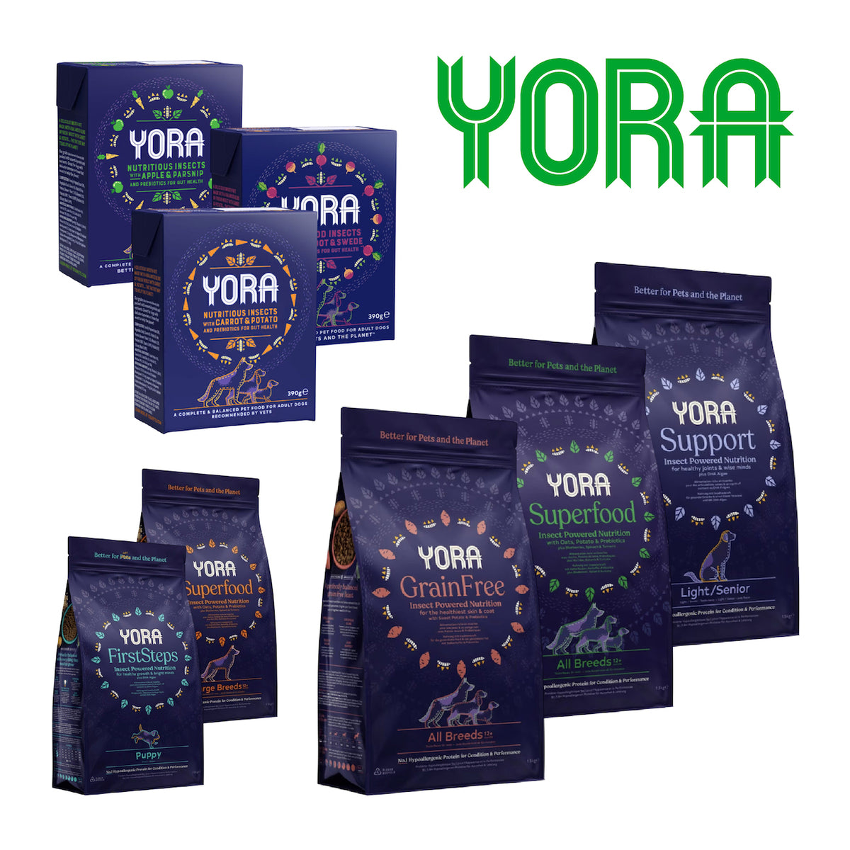 YORA Insect Protein Dog Food | Adult, Puppy & Wet Food